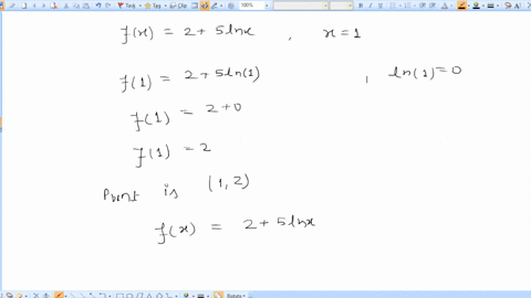 find-the-equation-of-the-line-tangent-to-the-graph-of-f-at-the-indicated-value-of-x-fx25inx-x1-71302