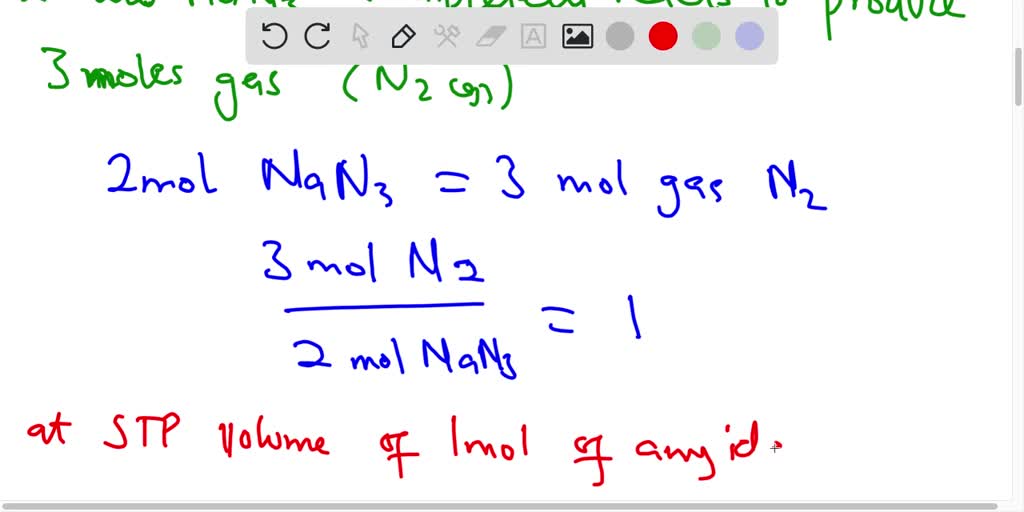 SOLVED An automobile airbag inflates when sodium azide (NaN3) is