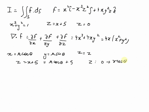 use-the-divergence-theorem-to-calculate-the-surface-integral-s-f-ds-that-is-calculate-the-flux-of-f-across-s-fx-y-z-x4i-x3z2j-4xy2zk-s-is-the-surface-of-the-solid-bounded-by-the-cylinder-x2-68168