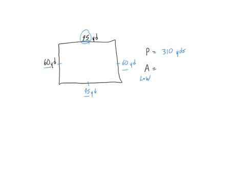 a-rectangular-field-is-95-yards-long-and-60-yards-wide-give-the-length-and-width-of-another-rectangular-field-that-has-the-same-perimeter-but-a-smaller-area-65792
