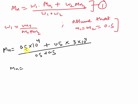 one-kilogram-of-a-polyester-with-a-number-average-molar-mass-mn-10000-gmol-is-mixed-with-one-kilogram-of-another-polyester-with-a-mn-30000-gmol-the-mixture-then-is-heated-to-a-temperature-at-53761