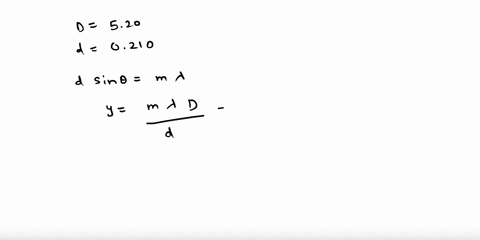 a-laser-beam-is-incident-on-two-slits-with-a-separation-of-0210-mm-and-a-screen-is-placed-520-m-from-the-slits_-if-the-bright-interference-fringes-on-the-screen-are-separated-by-160-cm-what-67305