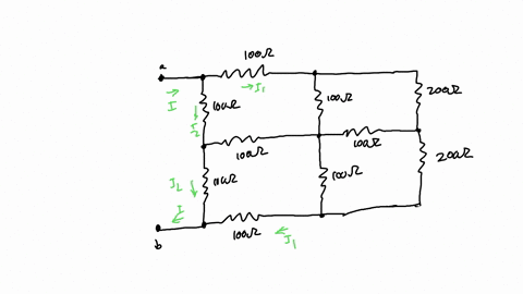 obtain-the-equivalent-resistance-at-the-terminals-a-and-b-for-the-given-circuit-in-ohms-1009-100-100-ww-100-200-ww-100200-100-100-1899-120-135-130-125-51246