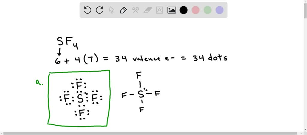 SOLVED The Lewis Structure For Sulfur Tetrafluoride SF4 Is Shown To 