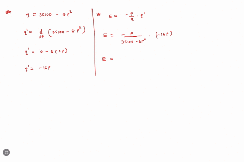 for-the-following-demand-function-find-a-e-and-b-the-values-of-4-if-any-at-which-total-revenue-is-maximized-q-35100-8p2-determine-the-elasticity-of-demand-e-e-type-an-expression-using-p-as-t-88008