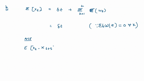 problem-1-consider-a-random-walk-with-drift-model-xt-tti1-wi-where-wt-is-white-noise-as-usual-you-have-already-shown-that-this-model-is-not-stationary-a-in-class-we-showed-that-the-autocovar-62428