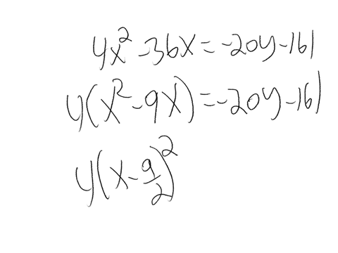 the-equation-of-a-parabola-is-given-a-write-the-equation-of-the-parabola-in-standard-form-b-identify-the-vertex-the-focus-and-the-focal-diameter-express-numbers-as-integers-or-fractions-in-simplest-fo