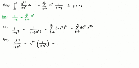 show-that-if-p-q-0-then-int-0-1-x-p-1-1x-4-dx-sum-n0-infty-1-p-1-p-infty