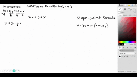 what-is-an-equation-of-the-line-that-passes-through-the-point-6-4-and-is-parallel-to-the-line-x6-y12