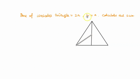 Isoceles Triangle Distance Calculation The isosceles triangle below has height AQ of length 3 and...