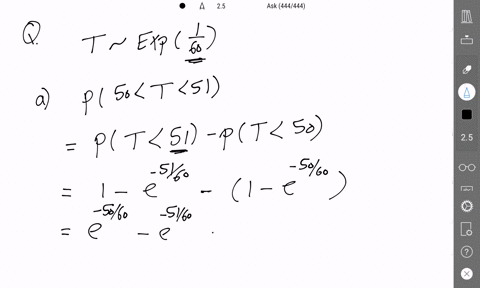 for-a-certain-population-the-time-until-death-random-variable-t-is-an-approximate-exponential-random-variable-with-160-a-what-is-the-probability-that-a-member-of-this-population-will-die-by-33901