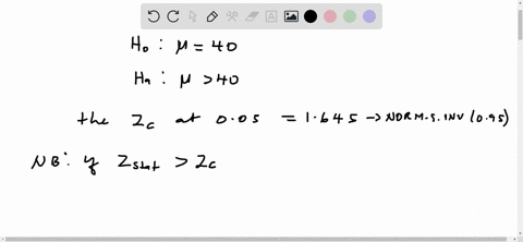 a-particular-normally-distributed-population-has-a-mean-of-40-and-a-standard-deviation-of-6-for-each-sample-below-do-a-z-test-and-indicate-if-it-shows-a-significant-result-05-onetailed-a-sample-of-n-1