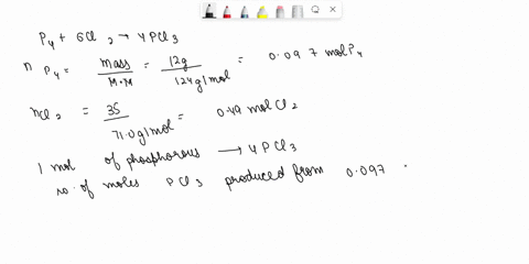 a-chemist-set-up-synthesis-of-phosphorus-trichloride-pcls-by-mixing-120-g-of-solid-phosphorus-p-with-350-g-chlorine-gas-clz-and-obtained-424-g-of-solid-phosphorus-trichloride-calculate-the-p-63841