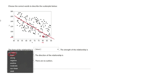 choose-the-correct-words-to-describe-the-scatterplot-below-180-160-140-120-100-45-50-55-60-65-70-75-80-85-90-the-form-of-the-relationship-is-select-the-strength-of-the-relationship-is-select-25826