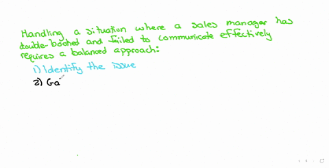 in-the-event-of-double-booking-and-failure-of-communication-by-a-sales-manager-how-should-that-manager-be-handled