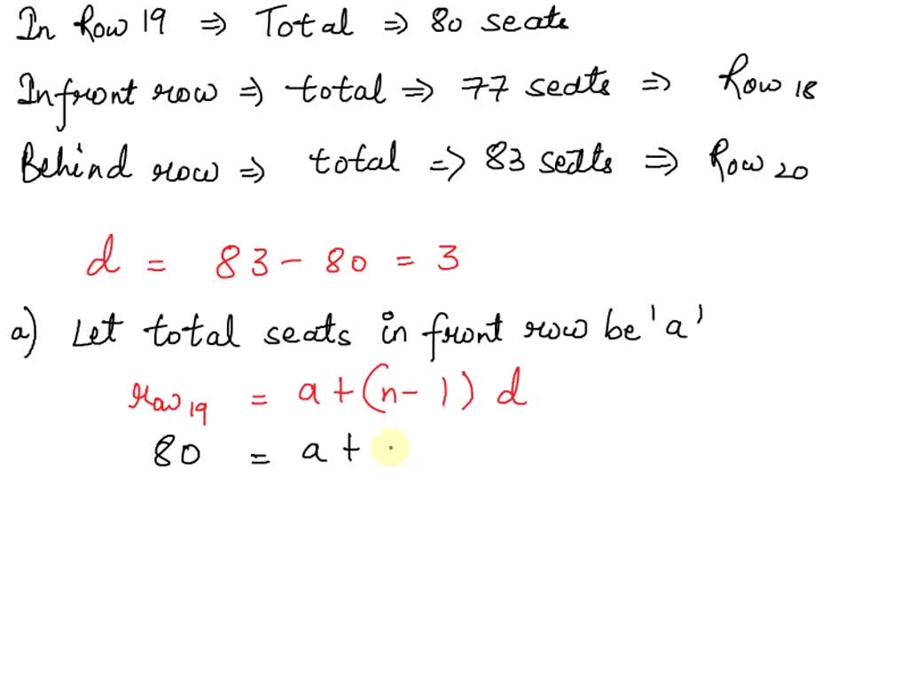 SOLVED Auditoriums are often designed so that there are fewer