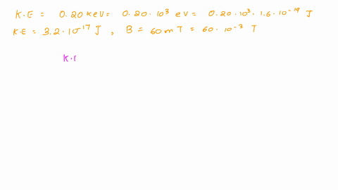 a-proton-with-a-kinetic-energy-of-020-kev-follows-a-circular-path-in-a-region-where-the-magnetic-field-is-uniform-and-has-a-magnitude-of-60-mt-what-is-the-radius-of-this-path-in-cm-11052