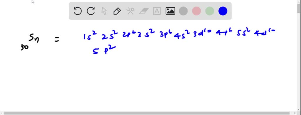 SOLVED: Complete the electron configuration for Sn . electron