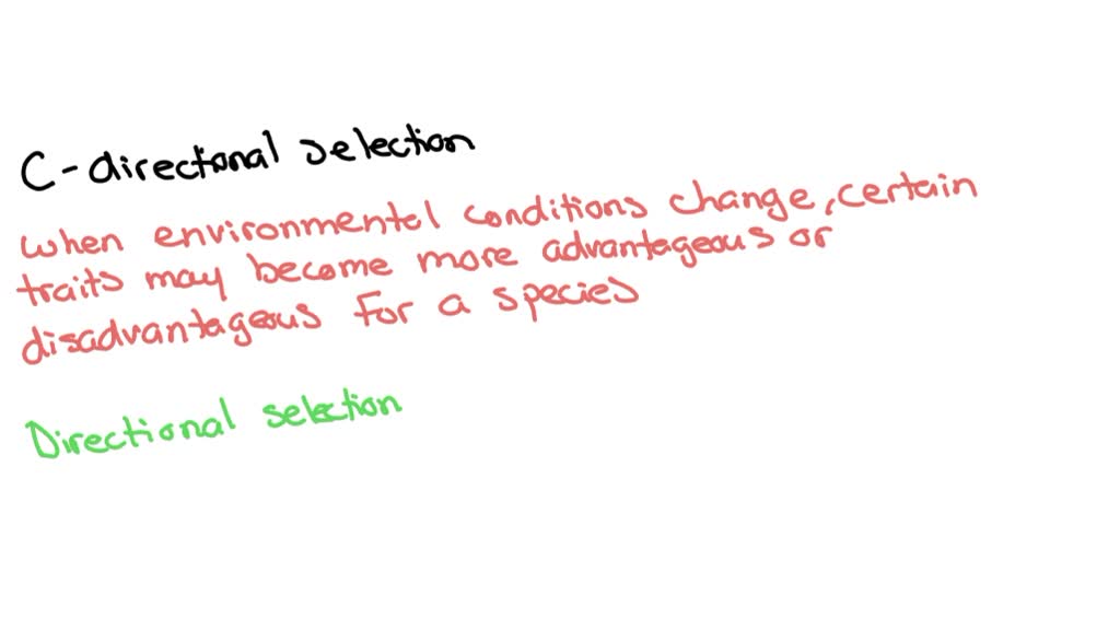SOLVED Changing environmental conditions would most likely cause an