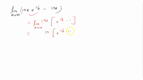 evaluate-the-limit-using-lhospitals-rule-lim-_x-rightarrow-infty-14-x-efrac1x-14-x