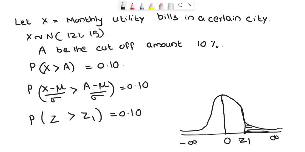 SOLVED: 'Monthly utility bills in a certain city are normally ...