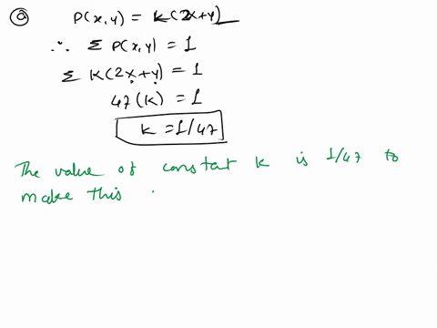the-joint-probability-function-of-two-discrete-random-variables-x-and-y-is-given-by-pxiyjk2xiyjpxiyjk2xiyj-k-is-a-constant-where-x-and-y-can-assume-the-following-integer-valuesxi012xi012-and-55974
