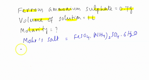 prepare-a-one-liter-stock-standard-iron-ii-solution-by-accurately-weighing-007-g-of-ferrous-ammonium-sulfate-what-is-the-concentration-of-stock-standard-iron-ii-solution-in-moll-show-calcula-92464