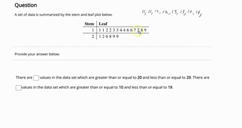 question-a-set-of-data-is-summarized-by-the-stem-and-leaf-plot-below-stem-leaf-1-12-2-3-3-446-6-7-7-8-9-12-6-8-9-9-provide-your-answer-below-there-are-values-in-the-data-set-which-are-greate-37487