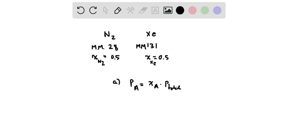 A flask at room temperature contains exactly equal amounts (in moles
