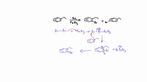 a-draw-a-detailed-mechanism-for-the-mathrmfebr_3-catalyzed-reaction-of-ethylbenzene-with-bromine-a-2-90224