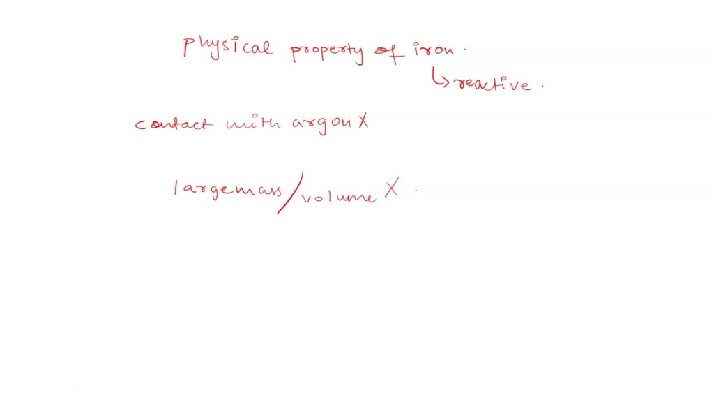 SOLVED Which of the following is a physical property of iron? It rusts