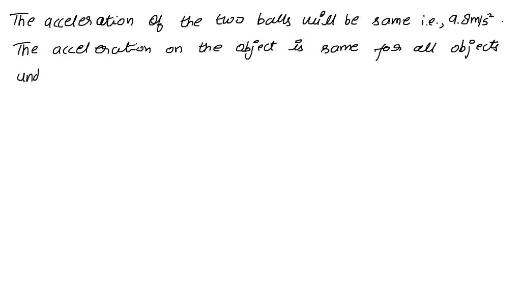 SOLVED: Two metal balls are dropped from the same height: One ball is ...