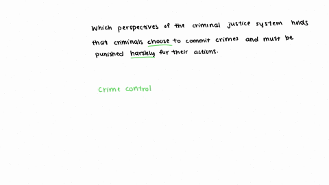 which-of-the-following-perspectives-of-the-criminal-justice-system-holds-that-criminals-choose-to-commit-crimes-and-must-be-punished-harshly-for-their-actions
