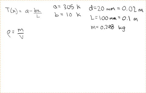 a-cylindrical-rod-of-stainless-steel-is-insulated-on-its-exterior-surface-except-for-the-ends-the-steady-state-temperature-distribution-is-tx-a-bxl-where-a-305-k-and-b-10-k-the-diameter-and-23712
