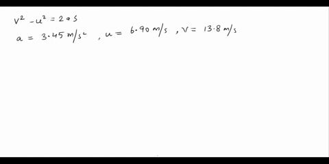 an-object-moves-with-constant-acceleration-410-ms2-and-over-a-time-interval-reaches-a-final-velocity-of-138-ms-a-if-its-original-velocity-is-690-ms-what-is-its-displacement-during-the-time-i-87354