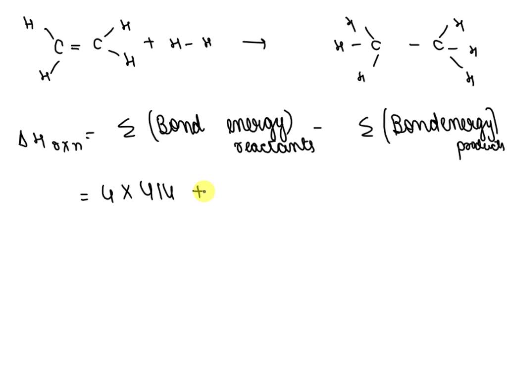 SOLVED Use the bond energies provided to estimate Hrxn for the