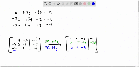 11-solve-this-system-of-equations-using-matrix-show-all-operations-calculator-to-get-to-ref-do-not-use-3x3y-2-5-x4y-5z-1-2xjz4-18927