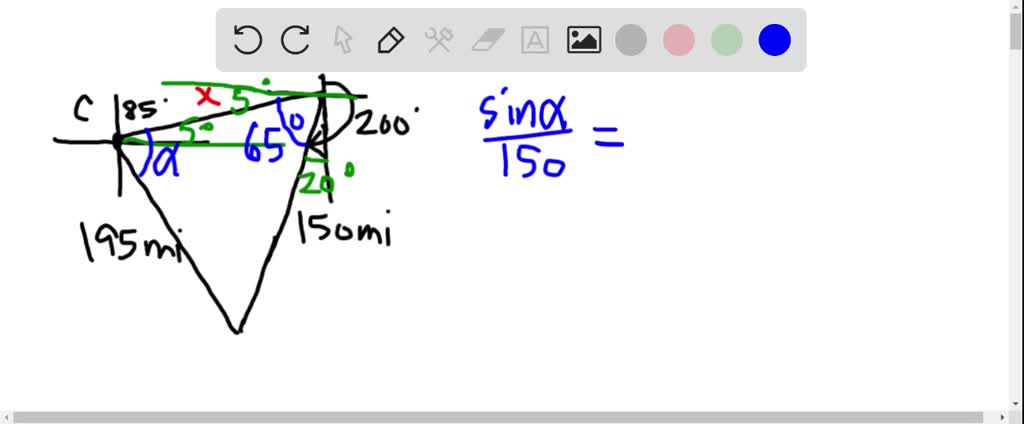 SOLVED A plane flies in a direction of 85 from Chicago. It