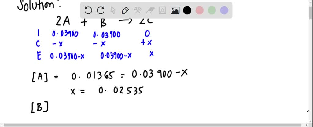 SOLVED: Before Any Reaction Occurs, The Concentrations Of A And B In ...