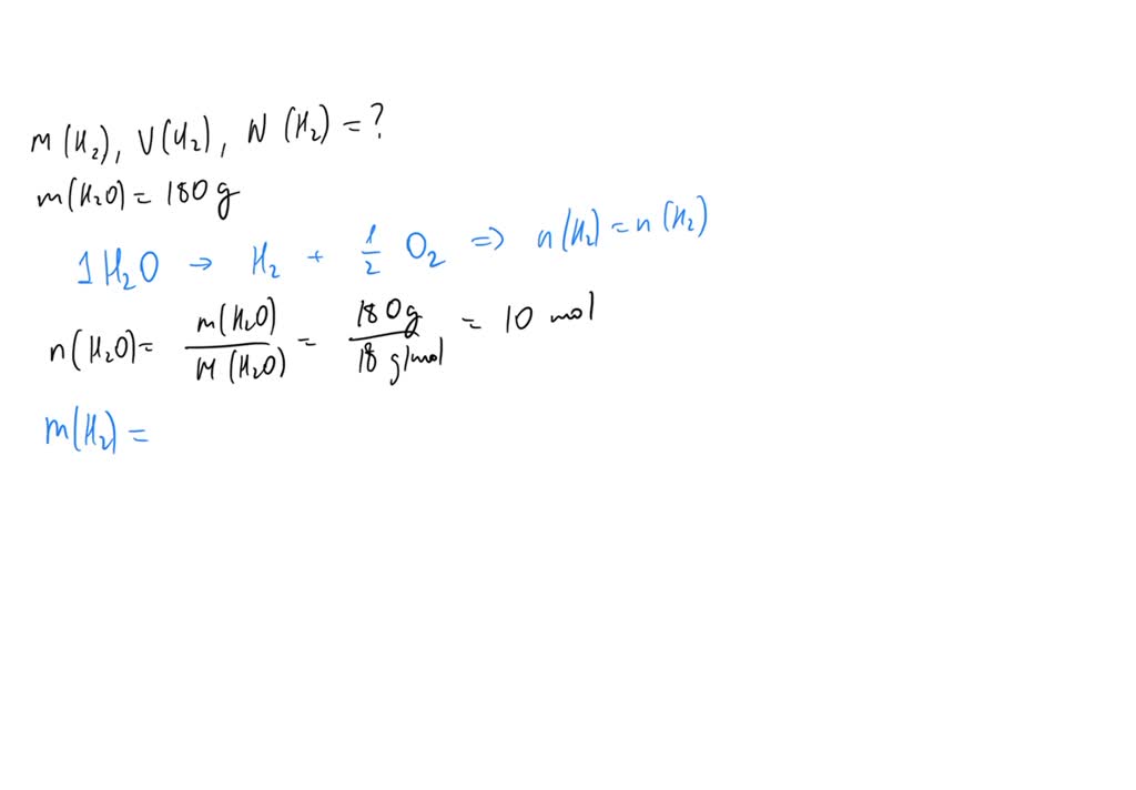 Solved: Calculate The Mass Volume And Number Of Hydrogen Liberated When 