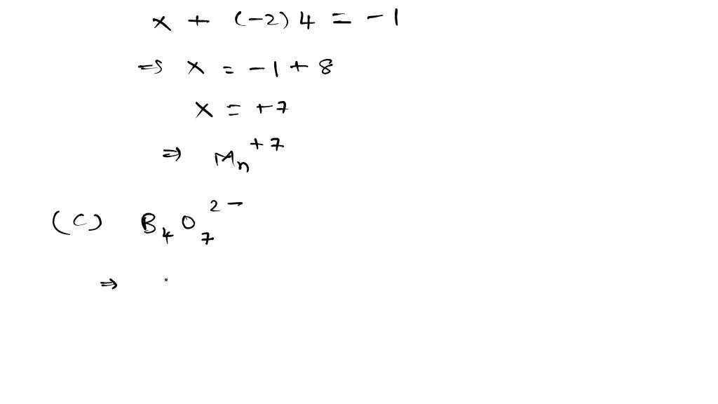 SOLVED: Determine the oxidation number of the boldface element in these ...