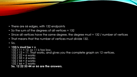 graph-theory-let-g-be-a-connected-regular-graph-with-66-edges-how-many-vertices-can-g-have-14961