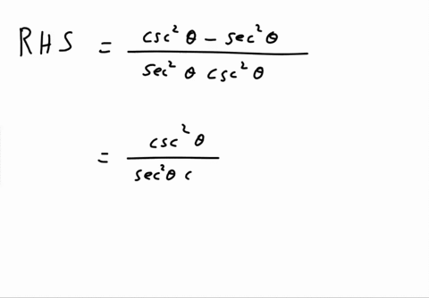 verify-that-the-following-equation-is-an-identity-cos2x-csc2x-sec2xsec2xcsc2x-to-verify-the-identity-start-with-the-more-complicated-side-and-transform-it-to-look-like-the-other-side-choose-the-correc