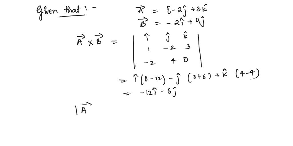 Determine two unit vectors perpendicular to both vectors A = i - 2j ...