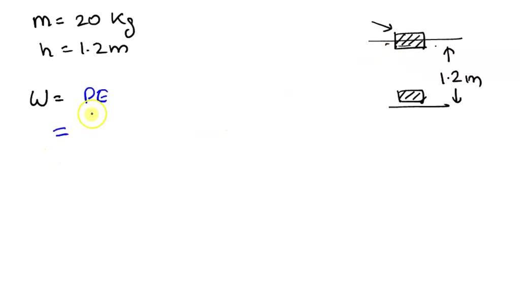SOLVED A boy lifts a suitcase of 20 kg from the ground to a height of 1.2 m. Calculate the work