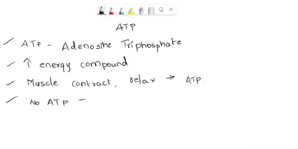 SOLVED: Explain why a lack of ATP would cause muscles to stay relaxed ...