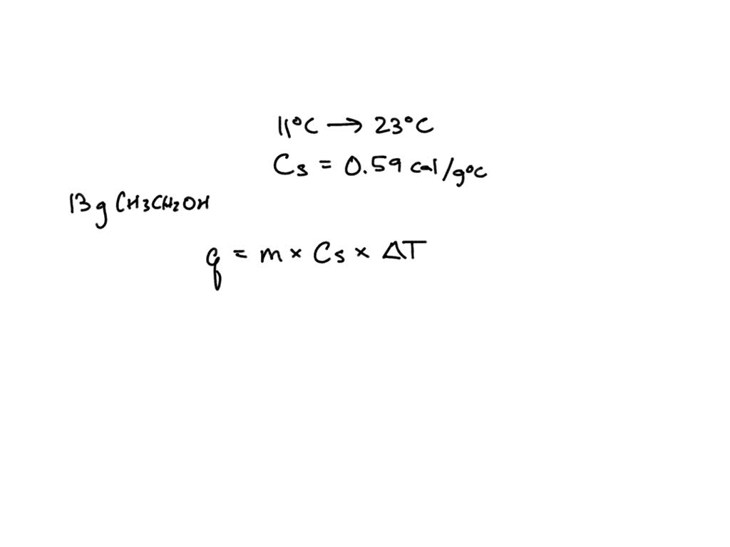 How many calories are required to increase the temperature of 13 g of ...