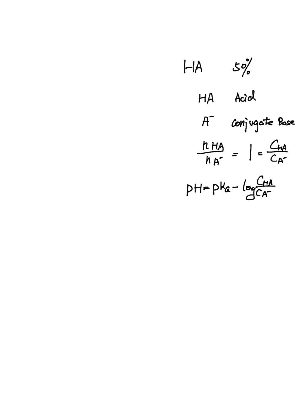 SOLVED Using the HendersonHasselbalch equation, demonstrate that the