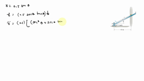 the-particle-has-mass-of-04-kg-and-confined-t0-move-along-the-smooth-vertical-slot-due-to-the-rotation-of-the-arm-oa-the-rod-is-rotating-with-constant-angular-velocity-0-2-rad-s-assume-the-p-29478