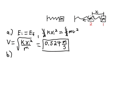 an-object-with-a-mass-m-400-kg-is-attached-to-the-end-of-a-spring-_-and-the-spring-is-stretched-an-amount-xi-460-cm-and-then-released-if-the-force-constant-for-the-spring-is-k-520-nm-determi-43897